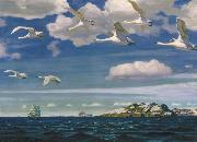 Arkady Alexandrovich Rylov In the Blue Expanse France oil painting artist